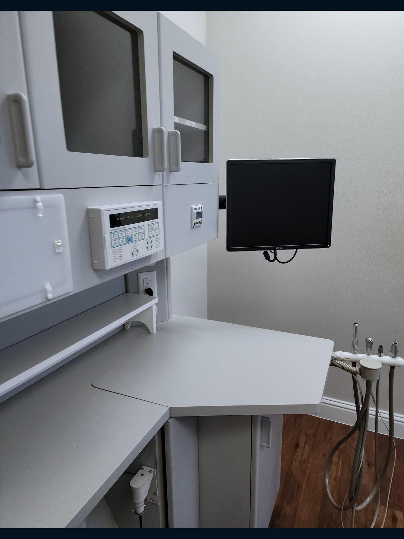 Monitor on the cabinet